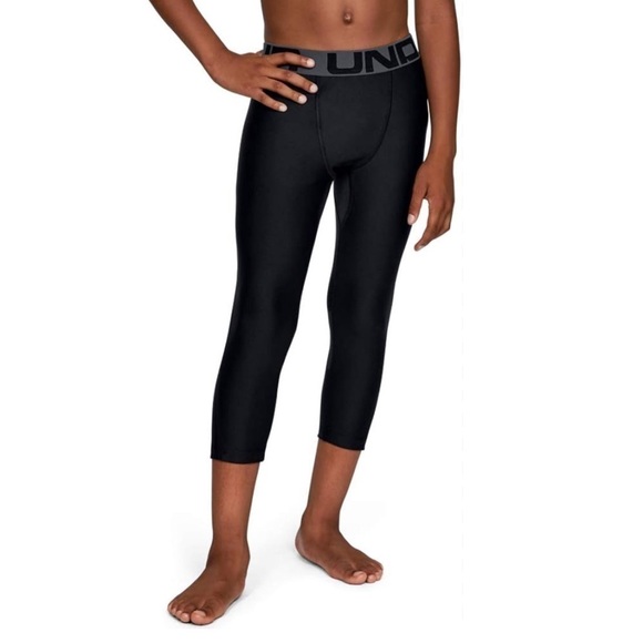 UNDER ARMOUR • Boys HeatGear Armour ¾ Leggings - Picture 6 of 6